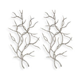 Silver Branches - Wall Art, Set Of 2 - Pearl Silver