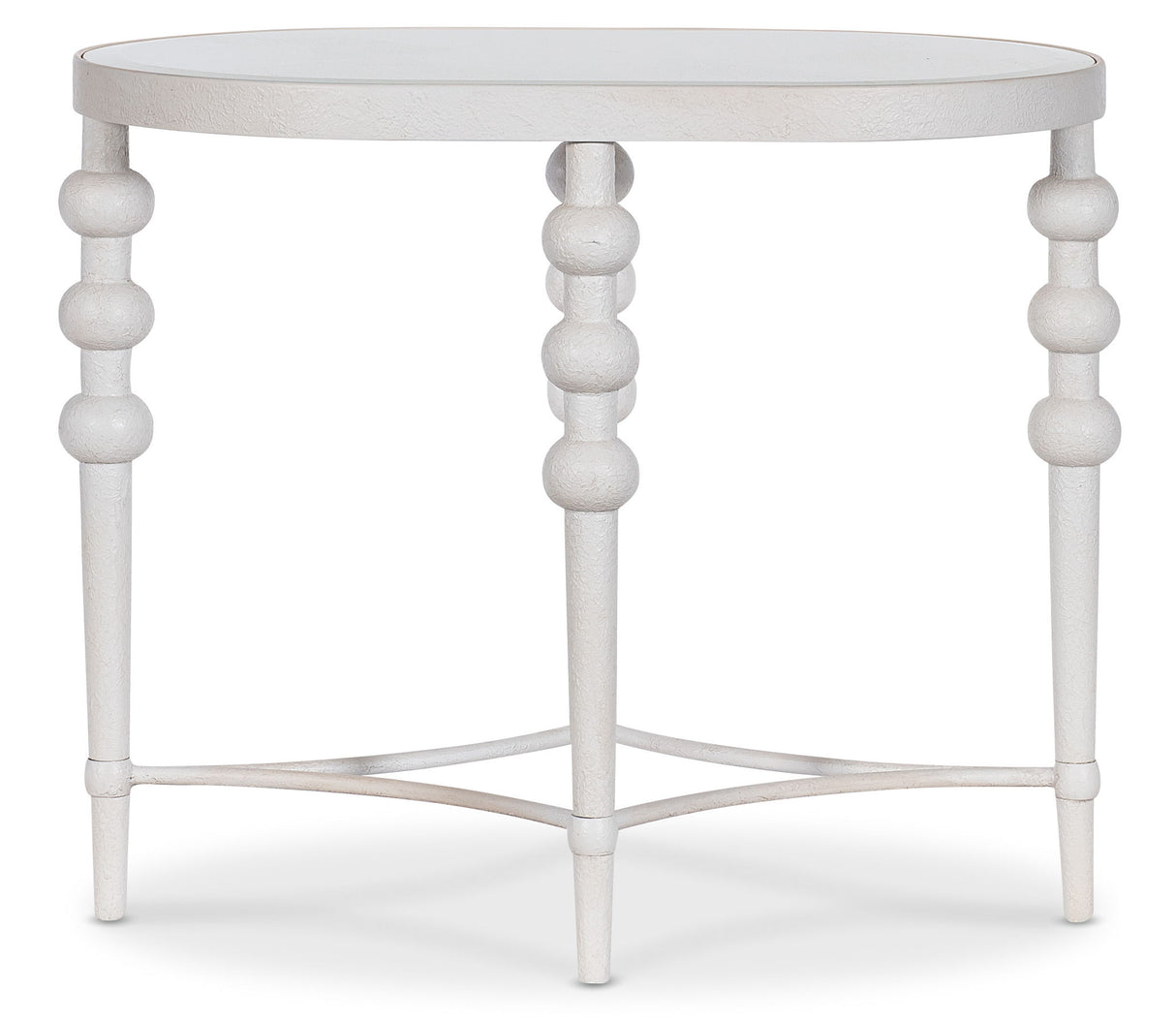 Melange - On The Bright Side Oval End Table - White