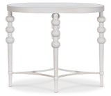 Melange - On The Bright Side Oval End Table - White
