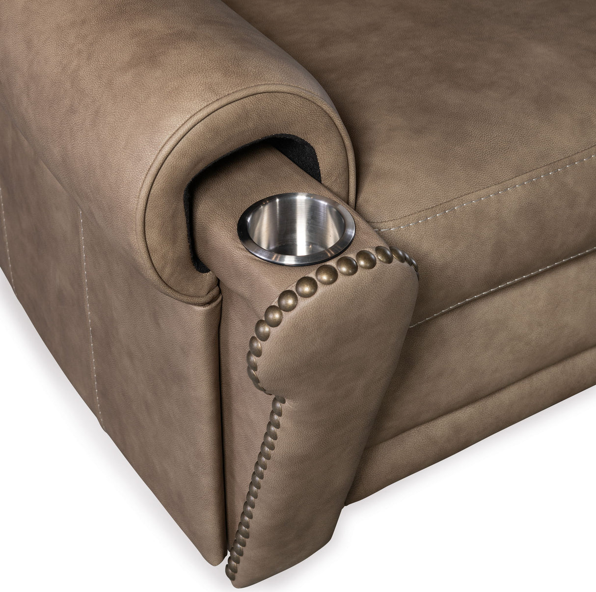 SS - Duncan Power Recliner With Power Headrest & Lumbar - Light Brown