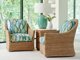 Palm Desert - Banning Raffia Round Lamp Table - Dark Brown