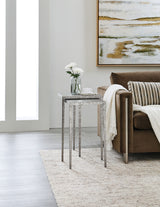 Chapman - Metal Nesting Tables - Pearl Silver