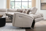 Gravier - 6-Piece Power Reclining Sectional With Storage Console - Gray