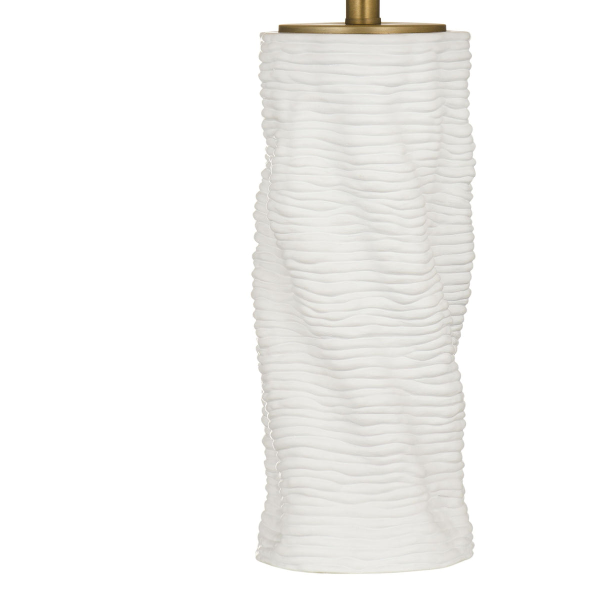 Delancy - Table Lamp - Matte White / Brass Accents