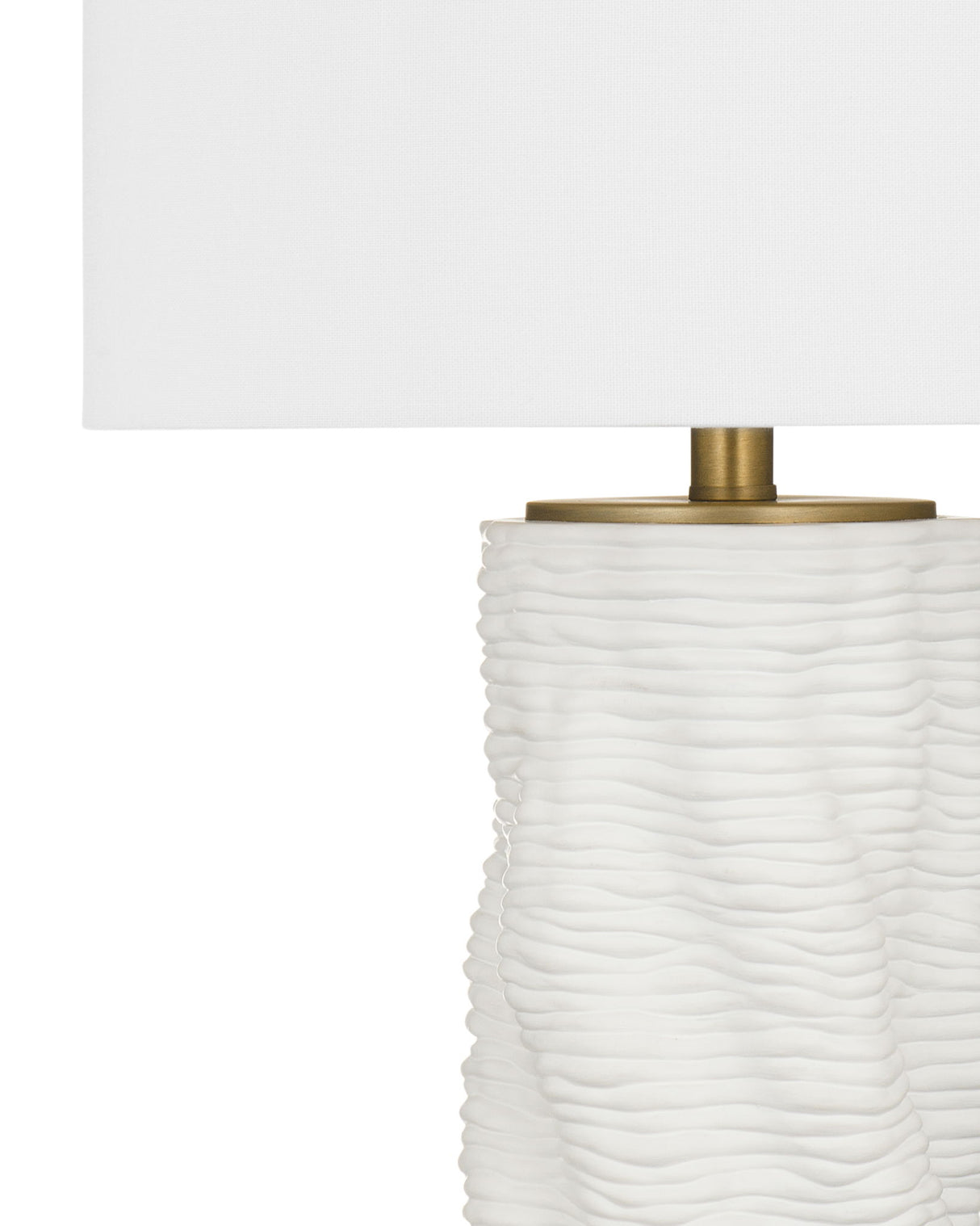 Delancy - Table Lamp - Matte White / Brass Accents