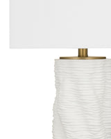 Delancy - Table Lamp - Matte White / Brass Accents