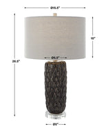 Nettle - Textured Table Lamp - Gray, Dark