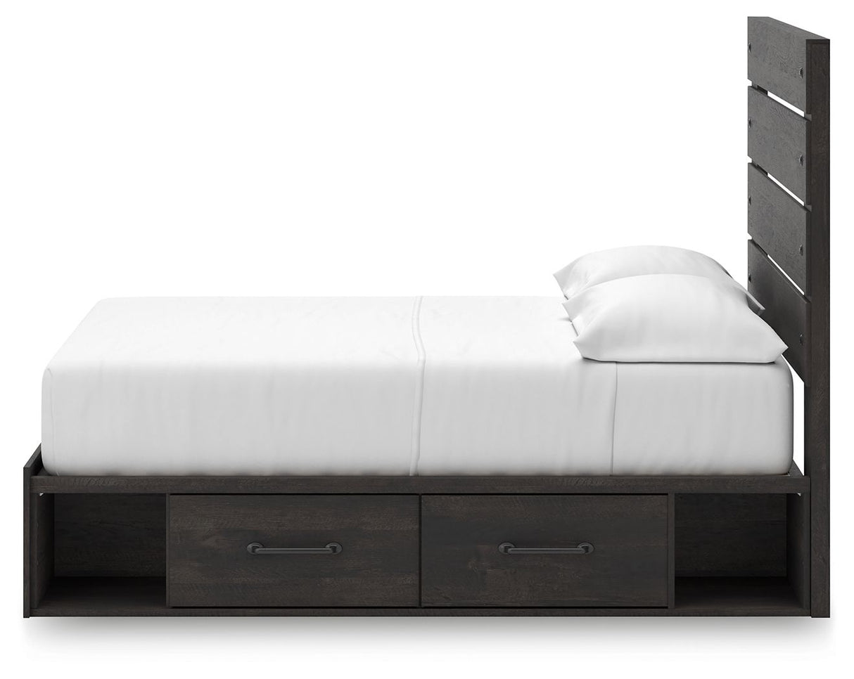 Hollivern - Panel Bed With Storage