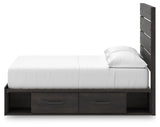 Hollivern - Panel Bed With Storage