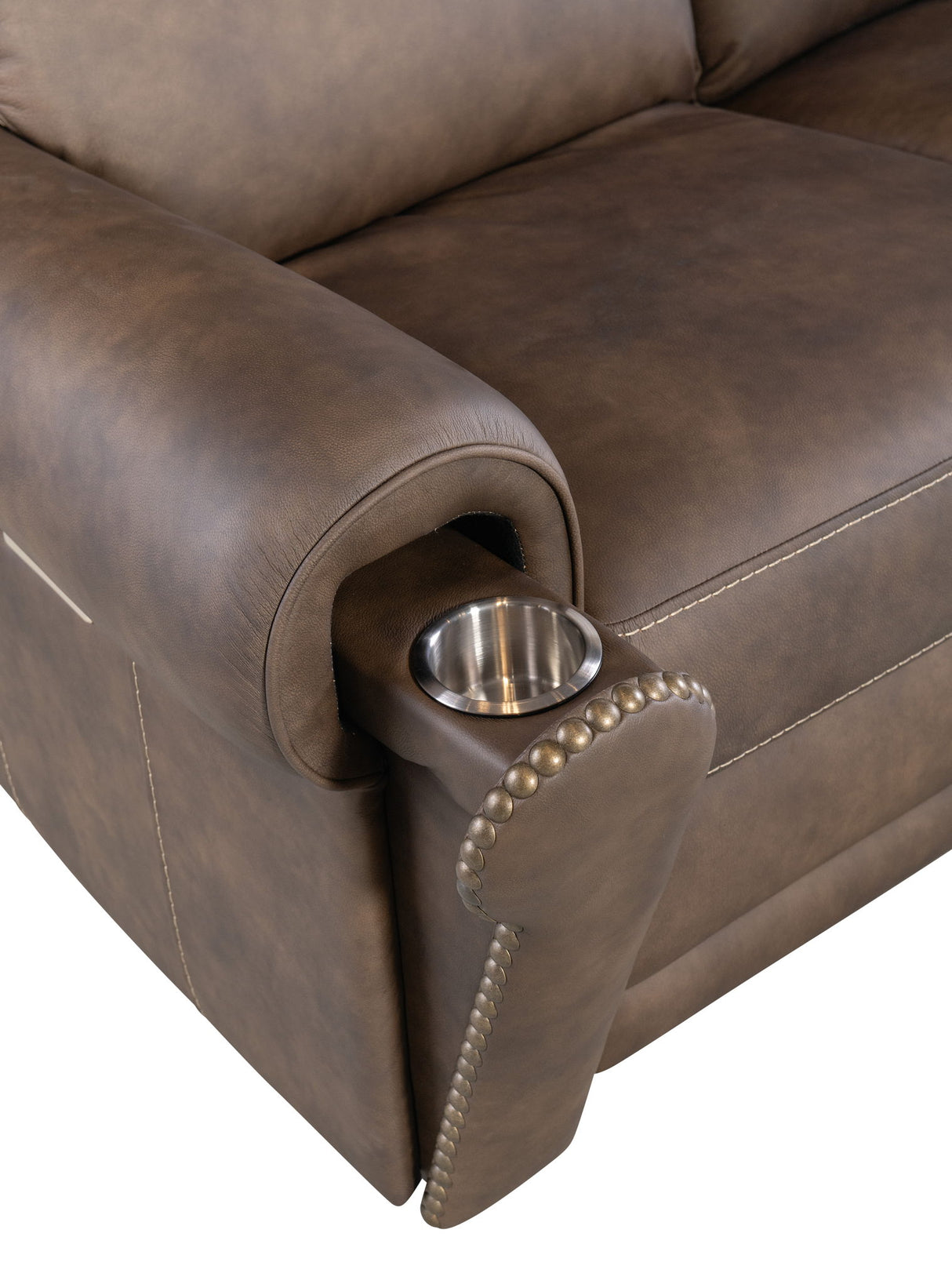 SS - Duncan Power Loveseat With Power Headrest & Lumbar - Dark Brown