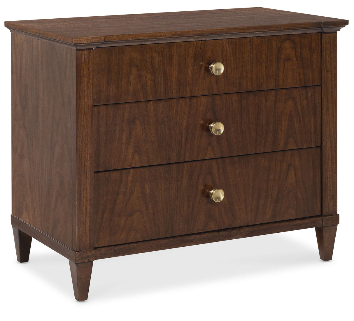 Archives - Three-Drawer Nightstand - Dark Brown