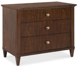 Archives - Three-Drawer Nightstand - Dark Brown