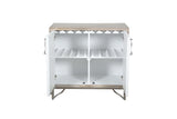 Leia - Bar Cabinet - White Mango / Ivory Bone / Gray