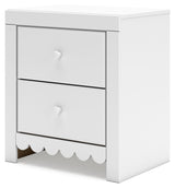 Mollviney - White - Two Drawer Night Stand