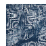 Framed Canvas Indigo Spiral - Gallery Wrapped