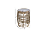 Harper - Accent Table - Antique Brass