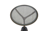 Gianna - Accent Table - Antique Brass / Green Marble