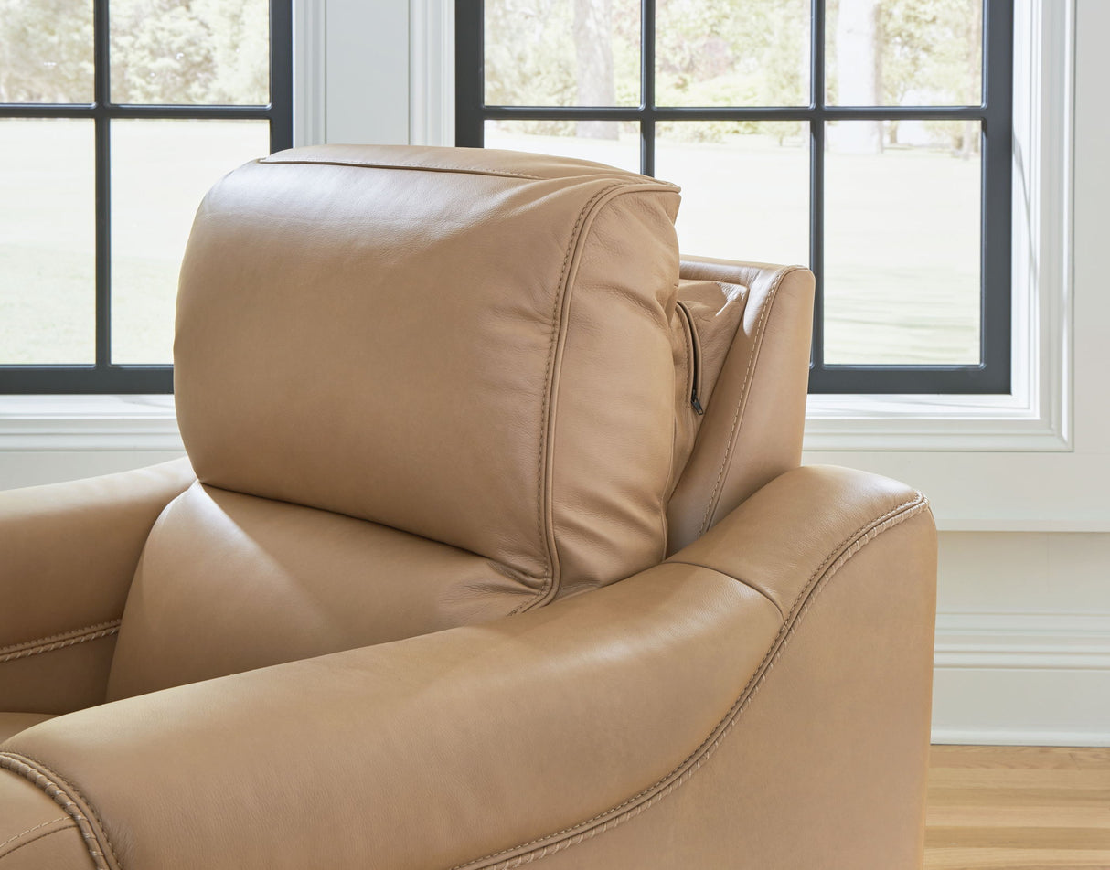 Mosswell - Power Recliner With Adj Headrest - Toffee
