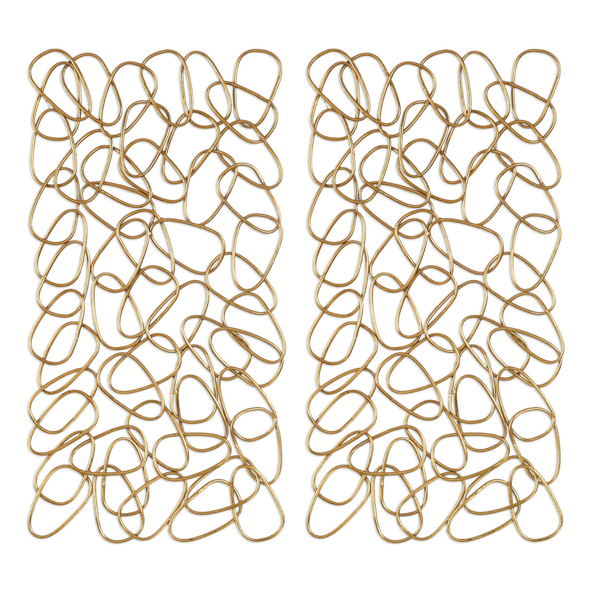 In The Loop - Wall Art, Set Of 2 - Gold
