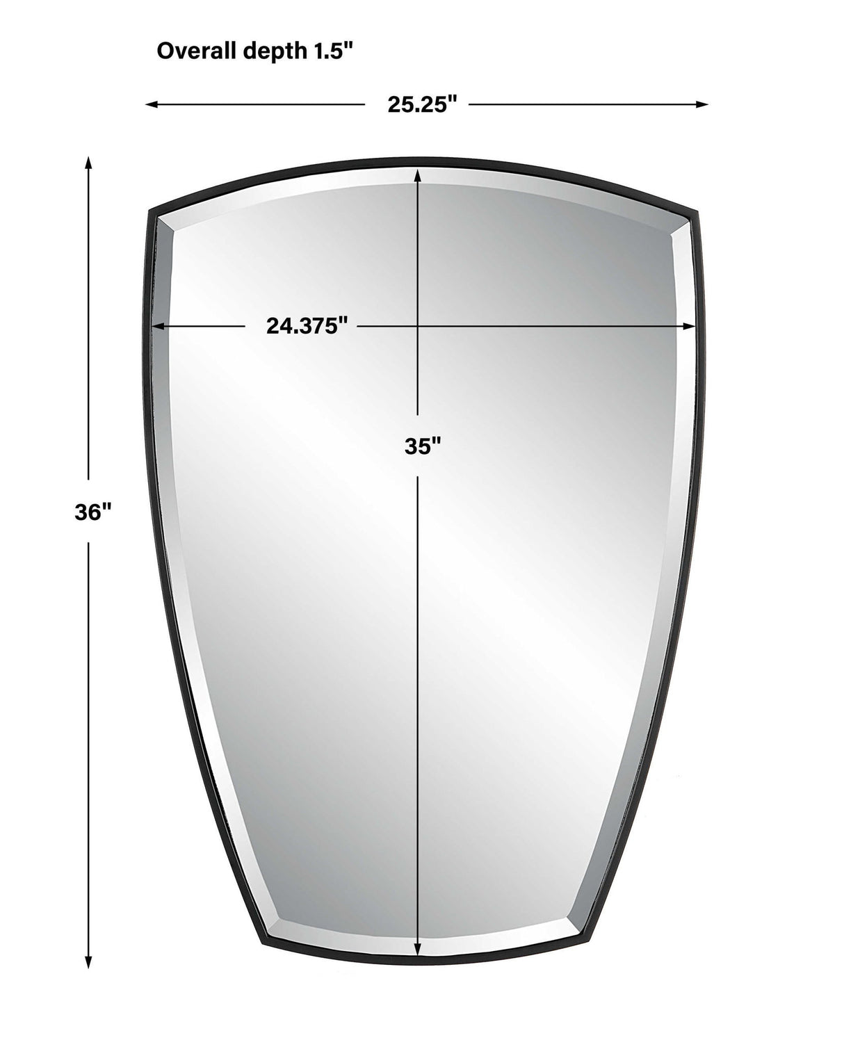 Crest - Curved Iron Mirror