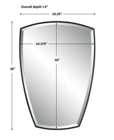 Crest - Curved Iron Mirror
