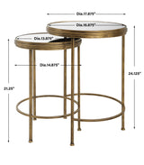 Nesting Tables (Set of 2) - Brushed Gold