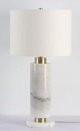 Savoy - Table Lamp - White / Brushed Gold