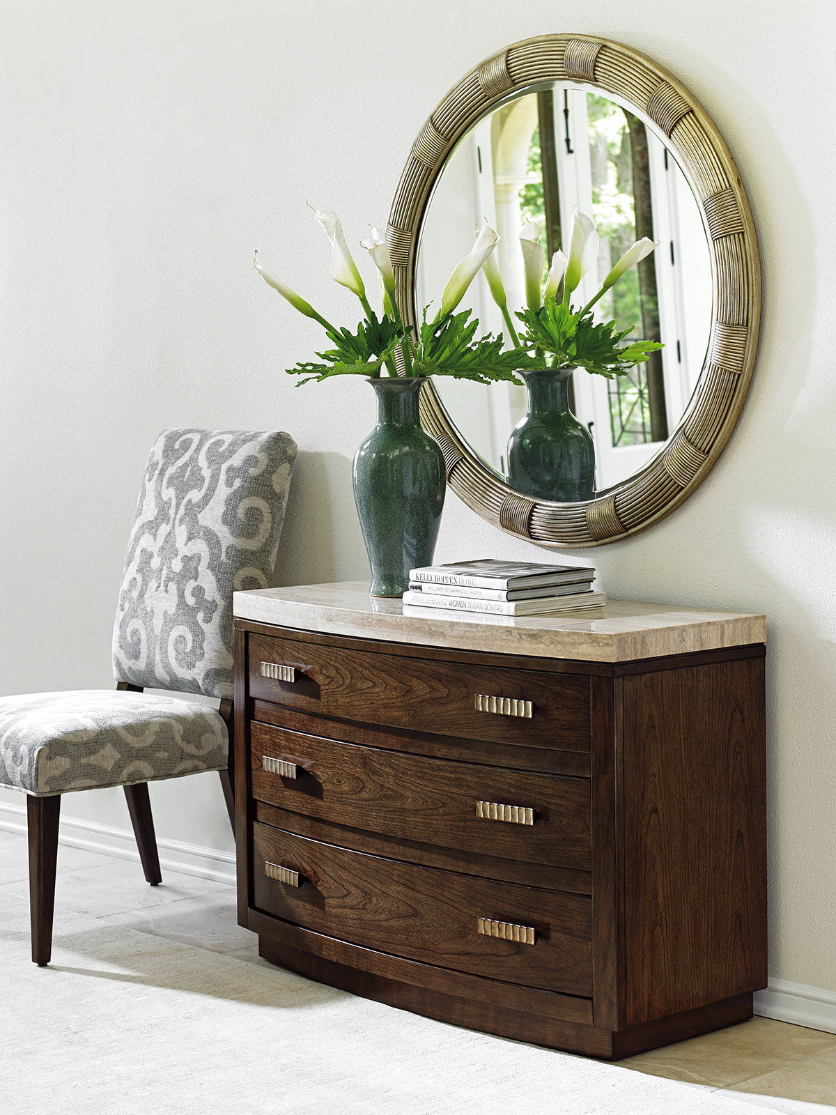 Laurel Canyon - Beverly Round Mirror - Gray