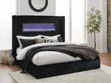 Tayleena - Upholstered Bed With Fireplace And Wireless Audio