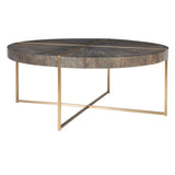 Taja - Round Coffee Table - Brown, Dark