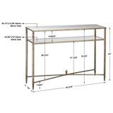 Henzler - Mirrored Glass Console Table - Gold
