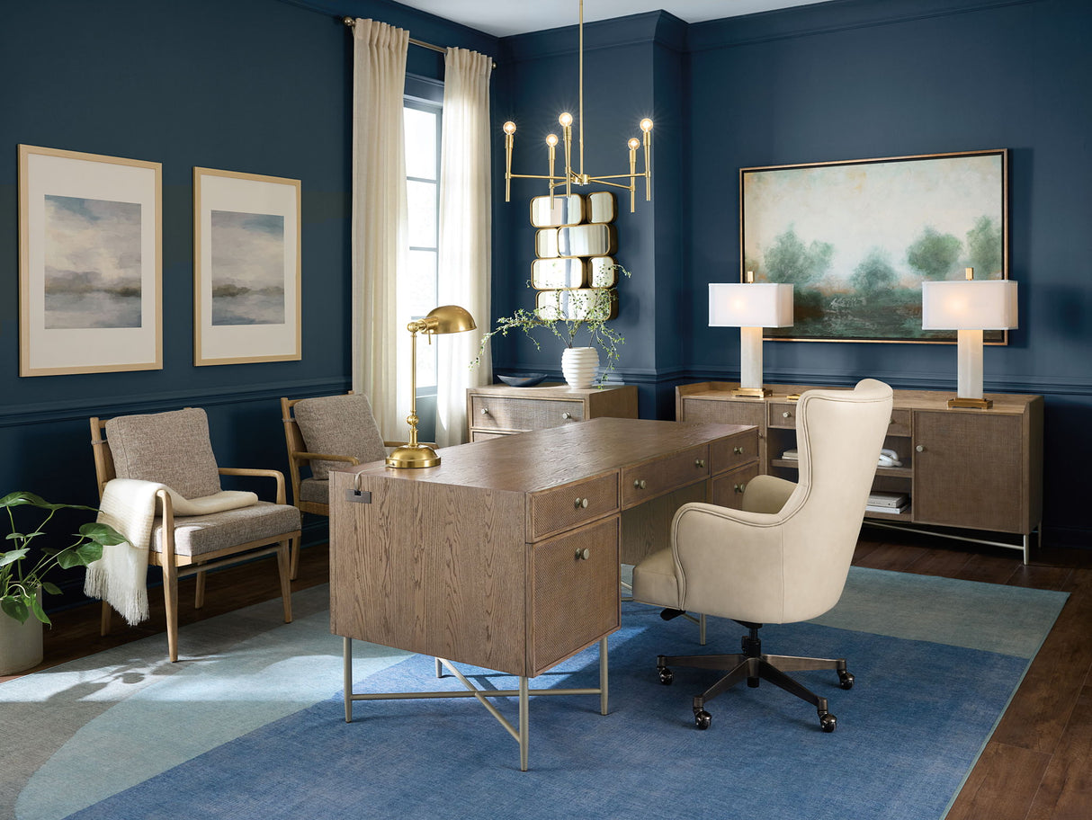 Sonnet - Sonnet Executive Desk - Dark Gray