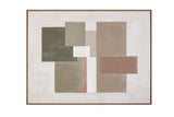 Verdant Structure Framed Canvas - Brown