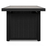 Beachcroft - Rectangular Fire Pit Table - Black / Light Gray