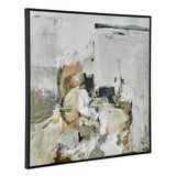 Solace I - Abstract Art On Canvas - Gray