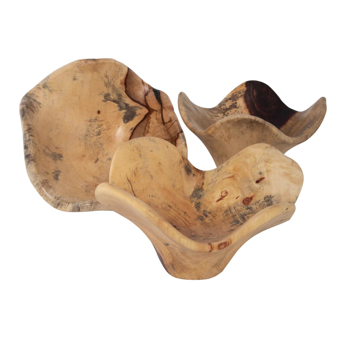 Tamarine - Wood Wall Art, Set Of 3 - Light Brown