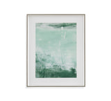 Coastal Patina I Framed Print - Green / Satin White