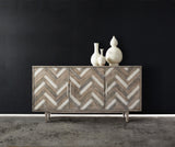 Melange - Natural Beauty Credenza - Dark Gray