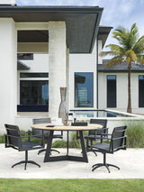 South Beach - Swivel Rocker Dining Chair - Dark Gray