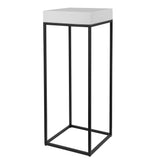 Gambia - Marble Plant Stand - White & Black