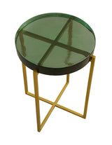 Marilee - Accent Table - Rich Green / Sleek Brushed Gold
