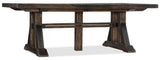 Roslyn County - Trestle Dining Table With Leaves - Dark Brown