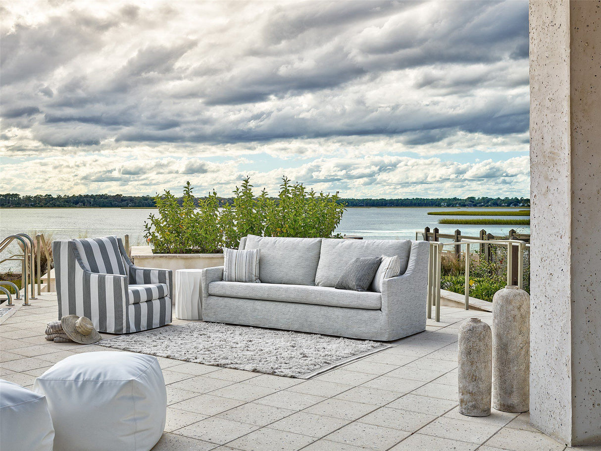 Coastal Living Outdoor - 93" Hudson Outdoor Sofa, Special Order - Pearl Silver