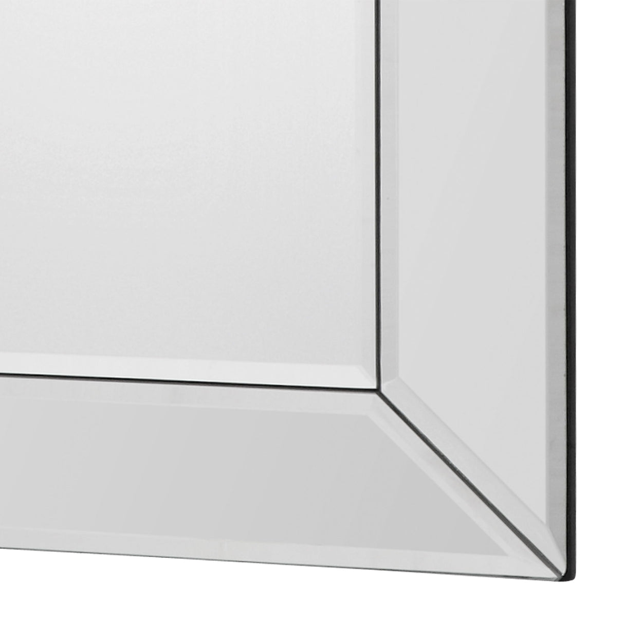 Frameless Beveled Mirror - Silver
