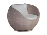 Solimar - Solimar Rattan Swivel Chair - Beige / Gray