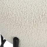 Arles - Plush Counter Stool - White