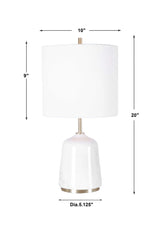 Eloise - Marble Table Lamp - White