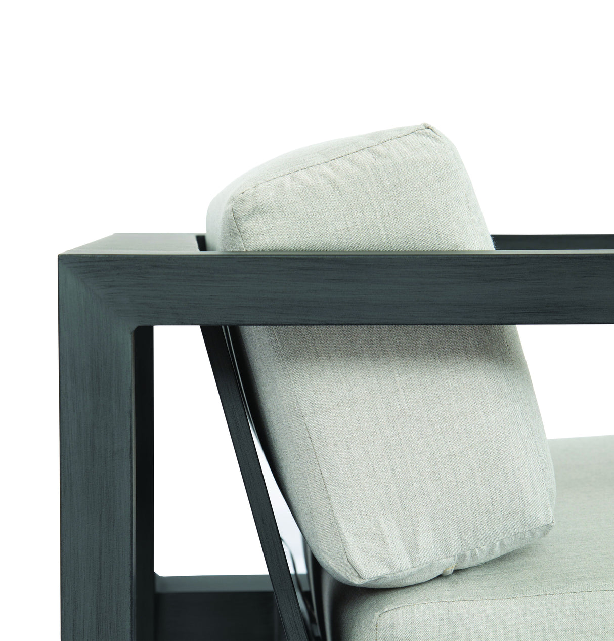 Redondo - Club Chair, No Welt - Cast Silver / Dark Gray