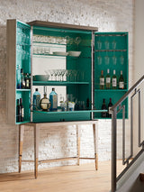 Ariana - Cheval Bar Cabinet - Dark Brown