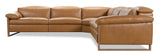 MS - Jericho Five-Piece Power Reclining Sectional - Light Brown